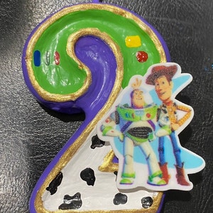 3 Inch Woody and Buzz Lightyear birthday candle