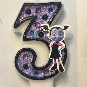 3 inch Vampirina birthday candle
