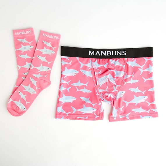 Baby Shark Boxer Brief With Pouch & Sock Set, , Men's Matching Underwear  and Socks, Fun Novelty Gag Gifts for Him, Men's Stocking Stuffer 