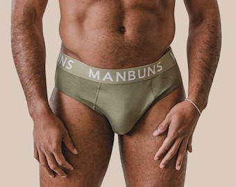 Slip homme vert olive en modal MANBUNS