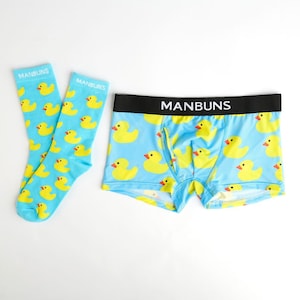 Men's Baby Shark Boxer Brief Underwear with Pouch and Sock Set – MANBUNS