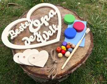 DIY knutselpakket: Opa-hart van hout