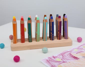 Pencil holder for Stabilo Woody 3 in 1, pen holder, desk organizer, Stabilo holder, kindergarten, preschooler, nursery
