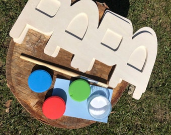 Kit para hacer marcos de fotos caseros para el Día del Padre.