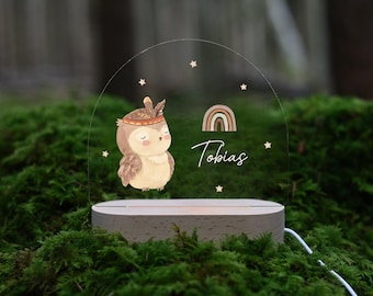 Personalisiertes Nachtlicht aus Acryl, Babygeschenk Geburt, Taufgeschenk, Kinderzimmer, Geburtstagsgeschenk, Nachtlampe, Baby, Kinderzimmer