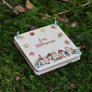 Houten bloemenpers, plantenpers, bloemenpers, gepersonaliseerde bladpers, persen van bloemen, kruiden, cadeau-idee tuin, bloemen