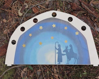 Back panel for seasonal table, changing seasons, seasonal house, seasonal stand, Waldorf children, seasonal decoration, seasonal table