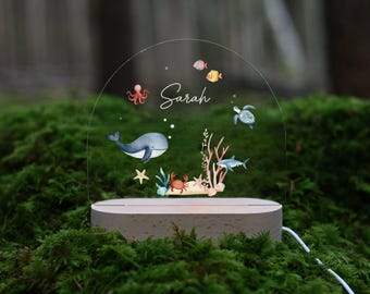 Personalisiertes Nachtlicht aus Acryl, Babygeschenk Geburt, Taufgeschenk, Kinderzimmer, Geburtstagsgeschenk, Nachtlampe, Baby, Kinderzimmer