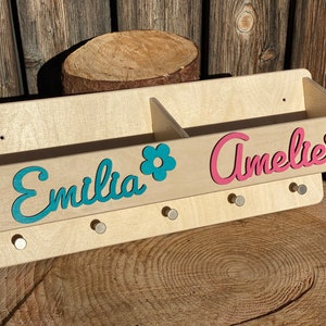 Children&#39;s wardrobe XL with wooden storage box with name and symbol, birth gift with name, baptism gift, personalized birth gift