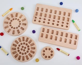 Holder for Stockmar wax crayons and blocks, Waldorf pencil holder, gift idea for children, desk organizer, school pencil holder