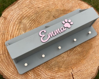Dog coat rack XL with wooden storage box