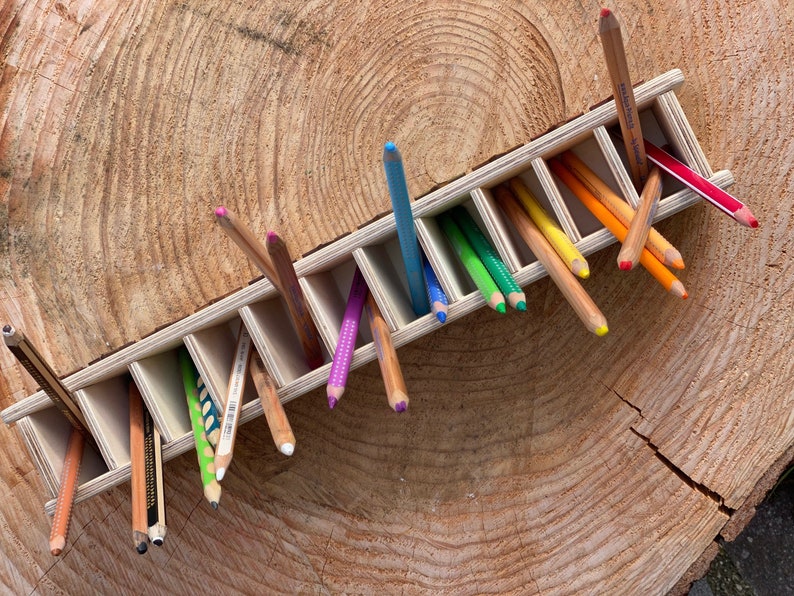 Stifteheld Rainbow, porte-stylo Montesorri pour enfants, cadeau pour les enfants de la maternelle, organisateur de bureau pour enfants image 5