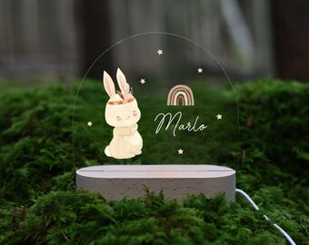Personalisiertes Nachtlicht aus Acryl, Babygeschenk Geburt, Taufgeschenk, Kinderzimmer, Geburtstagsgeschenk, Nachtlampe, Baby, Kinderzimmer