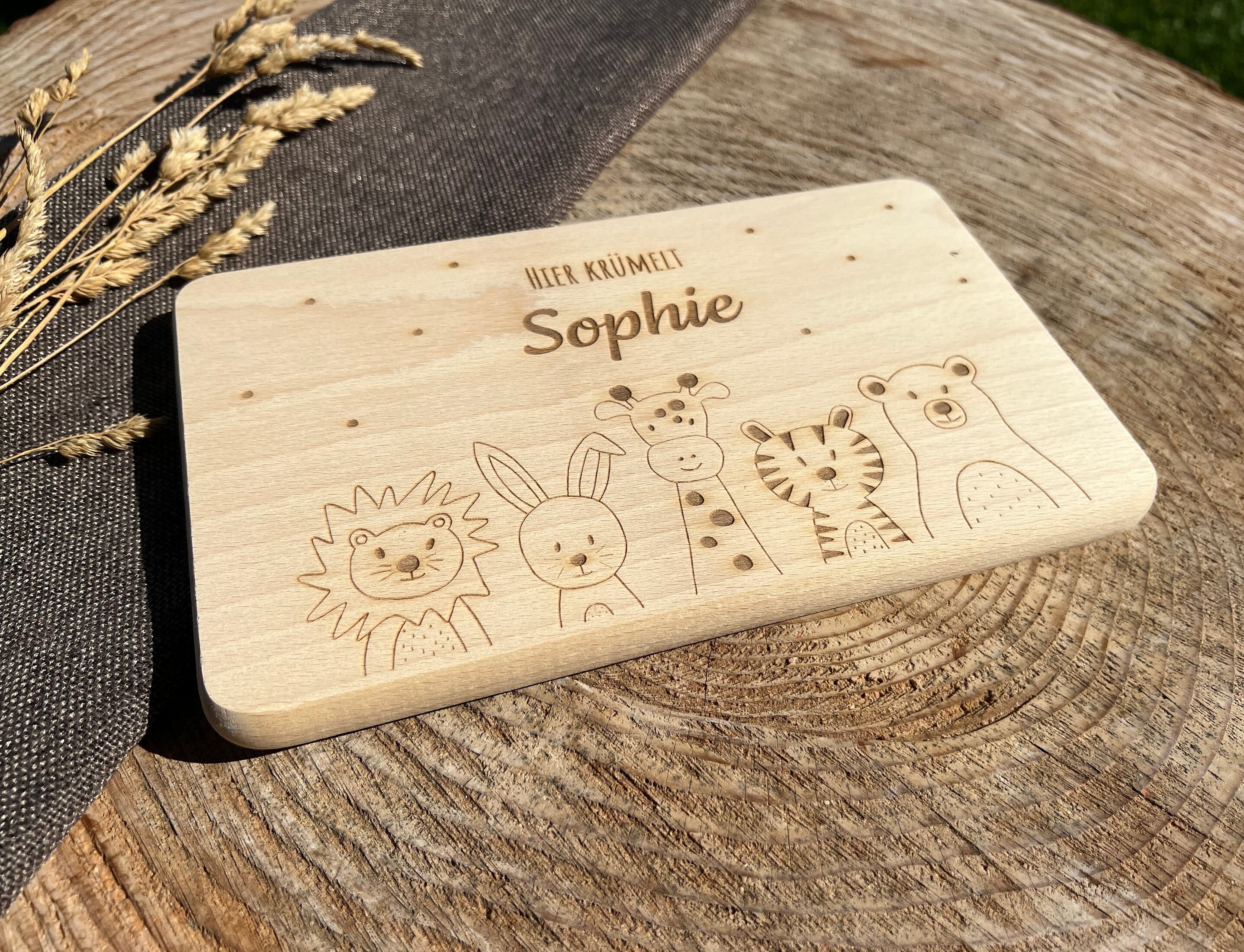 Breakfast board personalized child, Here crumbs, christening gift, cutting board with name, gifts for birth, gift birth, baby