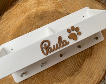 Dog coat rack XL with wooden storage box