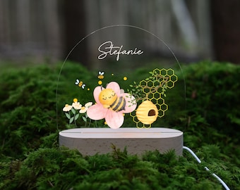 Personalisiertes Nachtlicht aus Acryl, Babygeschenk Geburt, Taufgeschenk, Kinderzimmer, Geburtstagsgeschenk, Nachtlampe, Baby, Kinderzimmer