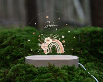 Personalisiertes Nachtlicht aus Acryl, Babygeschenk Geburt, Taufgeschenk, Kinderzimmer, Geburtstagsgeschenk, Nachtlampe, Baby, Kinderzimmer