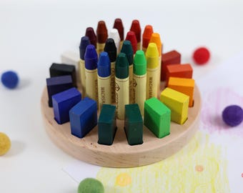 Holder for Stockmar wax crayons and blocks, Waldorf pencil holder, gift idea for children, desk organizer, school pencil holder