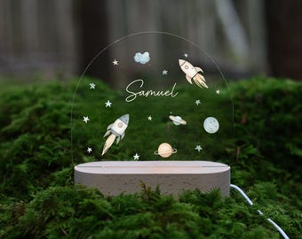 Personalisiertes Nachtlicht aus Acryl, Babygeschenk Geburt, Taufgeschenk, Kinderzimmer, Geburtstagsgeschenk, Nachtlampe, Baby, Kinderzimmer