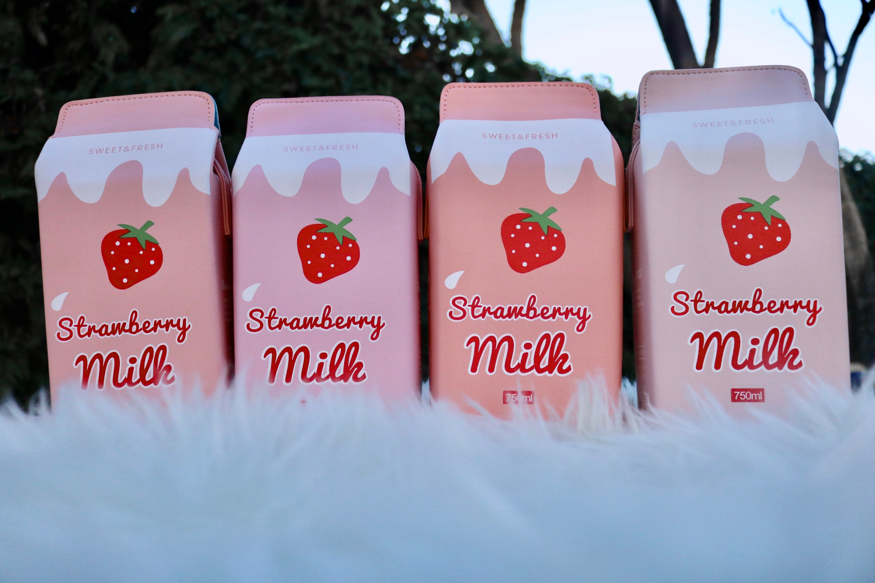 Japanese Bag Strawberry Milk Box Purse Crossbody Bag Cute Etsy