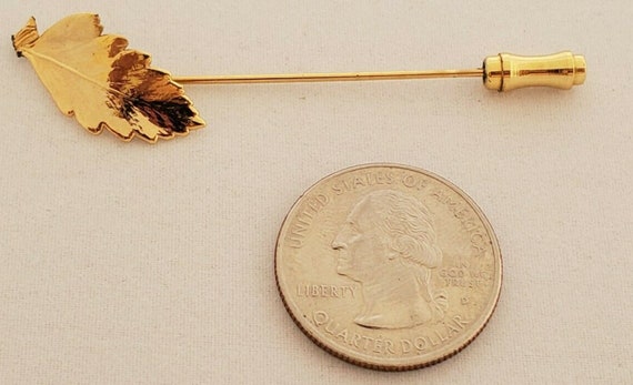 Nature's Creations Gold Tone Oak Leaf Stick Pin B… - image 2
