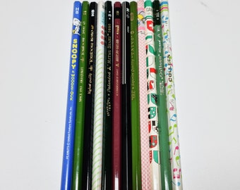 Vintage Japanese Pencil Sampler Pack, 12 pencils