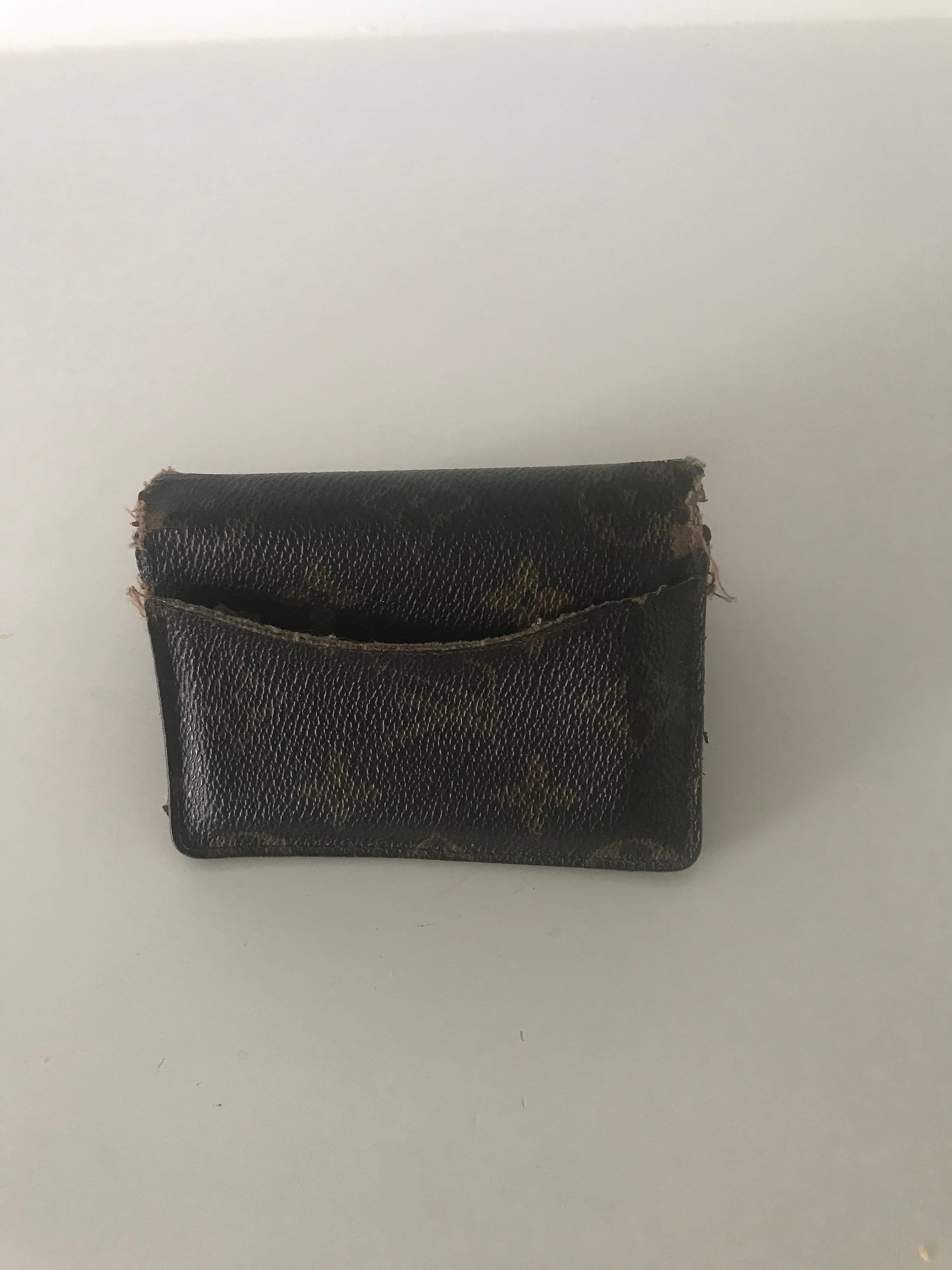 LV / Louis Vuitton Authentic Designer Wallet Leather Scrap 