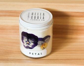 Petal | Sweetgrass | Jasmine | Lily | Pansy Candle | Soy Wax Candle | Cotton Wick | Essential Oils | Phthalate Free Fragrance | 6oz