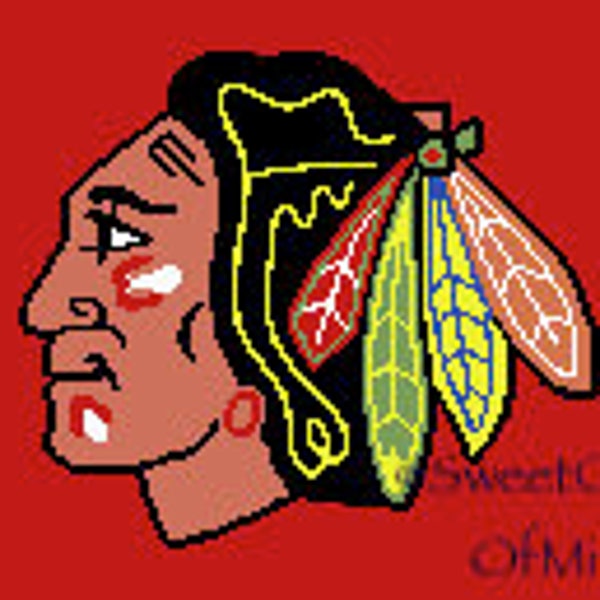 Chicago Blackhawks Graphgan Pattern for crochet or cross stitch