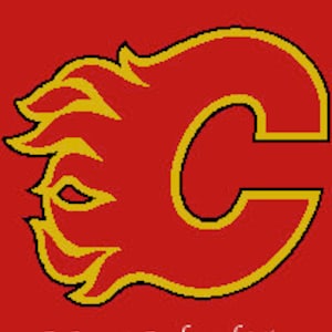 Calgary Flames crochet grapghan pattern.
