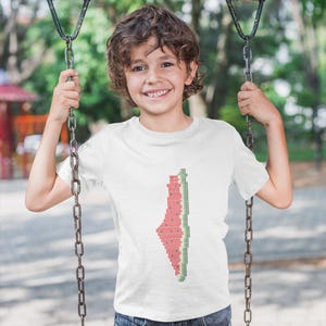 Palästina Karte Kinder Tshirt, Tatreez Stickerei T-Shirt, sie dachten, sie begraben uns, wir waren Samen Shirt, palästinensische Kinder Baumwolloberteil, Jugend