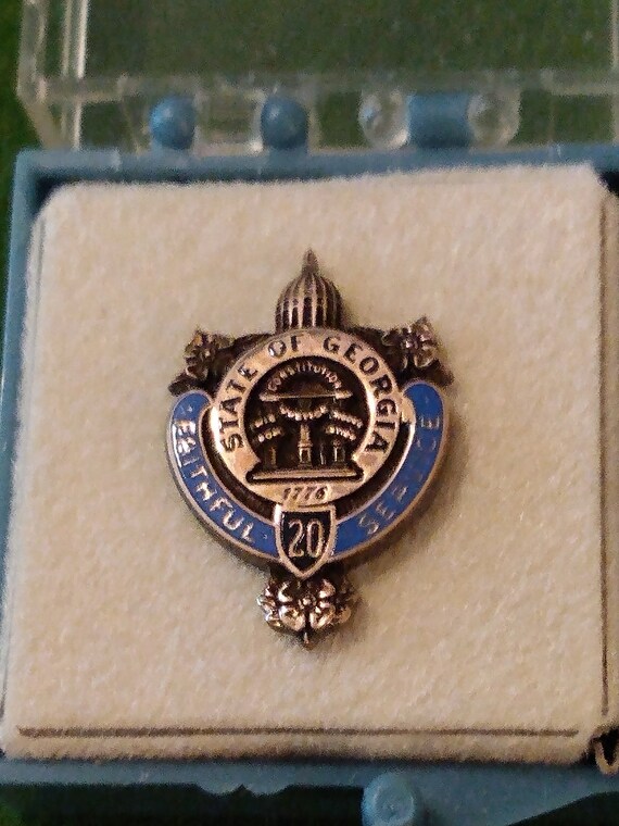 1/20 10k Gold pin Georgia Faithful Service 20 year