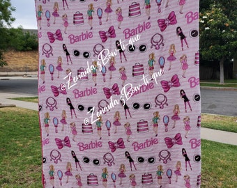 pink barbie blanket