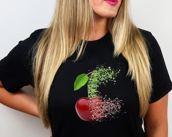 Cherry Shirt, Cherry Graphic Tee for Women, Cherry T-Shirt for Her, Cute Cherry TShirt, Fruit Tee, Cherries Shirt, Spring T Shirt, Kawaii T