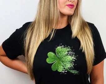 Four Leaf Clover Shirt, Shamrock Tee, Irish Day T-Shirt, Lucky TShirt, Clover Shirt, St Patrick's Day Shirt, St Paddy's Day Tee, Irish Gifts