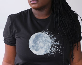 Full Moon T-Shirt Moon Shirt Unique Moon Graphic Tee Celestial Moon TShirt Lunar Shirt Space Lover Shirt Astronomy Tee Solar System Gift
