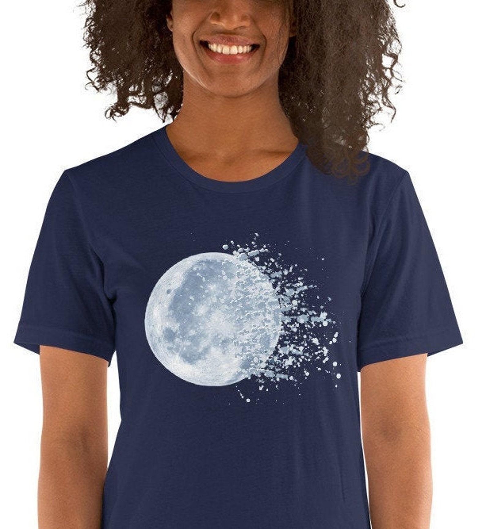 Moon TShirt Full Moon Shirt Space Tee Space Clothing Etsy
