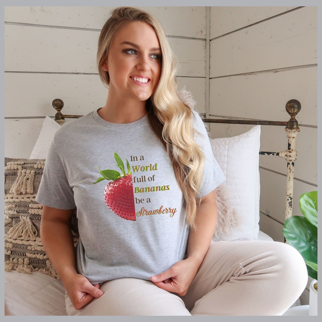 Strawberry Shirt, Strawberry Graphic Tee for Women, Cute Strawberry