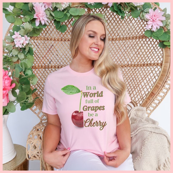 Cherry Shirt, Cherry Graphic Tee, Gift for Women, Cherry T-Shirt for Her, Cute Cherry TShirt, Fruit Tee, Cherries Spring T Shirt, Gardening