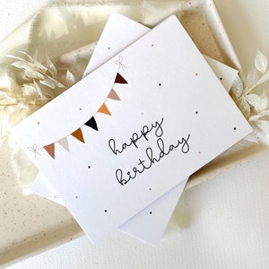 Postkarte "Happy Birthday" / A6 / zum Geburtstag, Hochzeit, Geburt, Umzug, Feiertagen und viele Anlässe