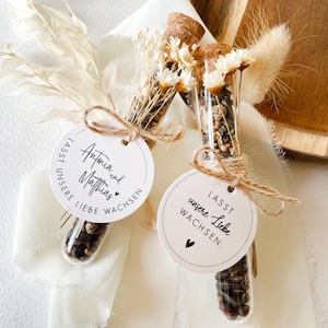 Gastgeschenke / Gastgeschenk Blumensamen / Hochzeit / Taufe / Geburtstag / Geschenkidee / Platzkarten / Namenskärtchen / Tischdeko
