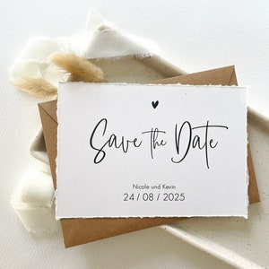 Save the Date / Hochzeit / minimalistisch / Kraftpapier / schlicht / Hochzeitseinladung
