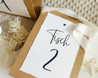 Tischnummer Hochzeit Boho / Tischnummer Aufsteller / Rustikale Hochzeitsdeko / Wedding Table Number / Menükarte / Getränkekarte / Tischdeko