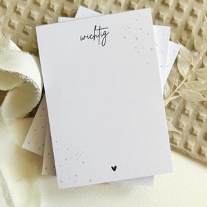 Notizblock "Wichtig" / A7 / Geschenkidee / Kleinigkeit / Schreibwaren / Notizzettel / Geschenke / Geburtstag / Mitbringsel / Notizen / klein