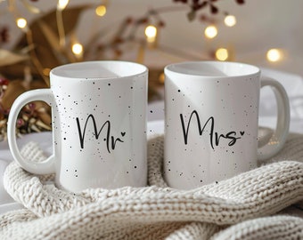 Tasse Hochzeit / Mr & Mrs / Mitbringsel / Hochzeitsgeschenk / Jahrestag / Geschenk / modern