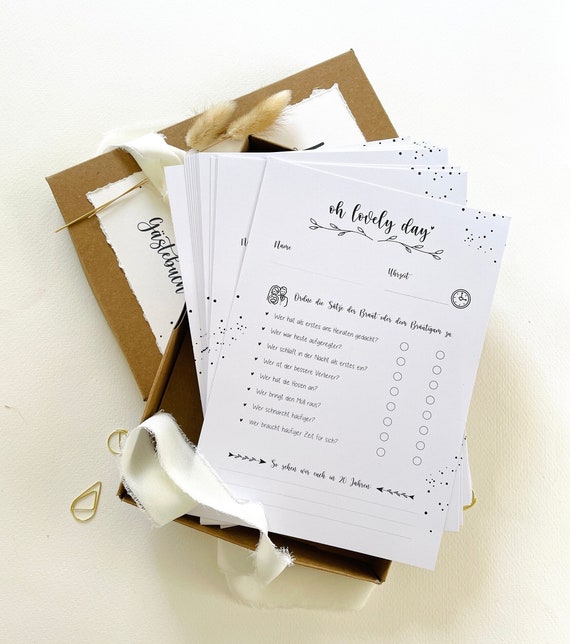 Wedding guest question cards | Honestweddingadvice.com