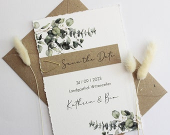 Save the Date / Eukalyptus / Hochzeit