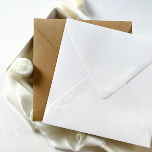 Einladung Hochzeit / Hochzeitseinladung / Kraftpapier / Trockenblumen / modern minimalistisch / quadratisch Bild 7