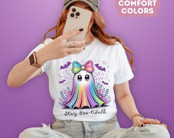 Regenbogen Geist Halloween T-Shirt: Unisex T-Shirt