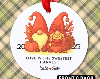 Personalisierte Acryl Ornament, Urlaub Ornament, Erntedankfest, Benutzerdefinierte Familiengeschenk, Herbstdekoration, Sammler Andenken